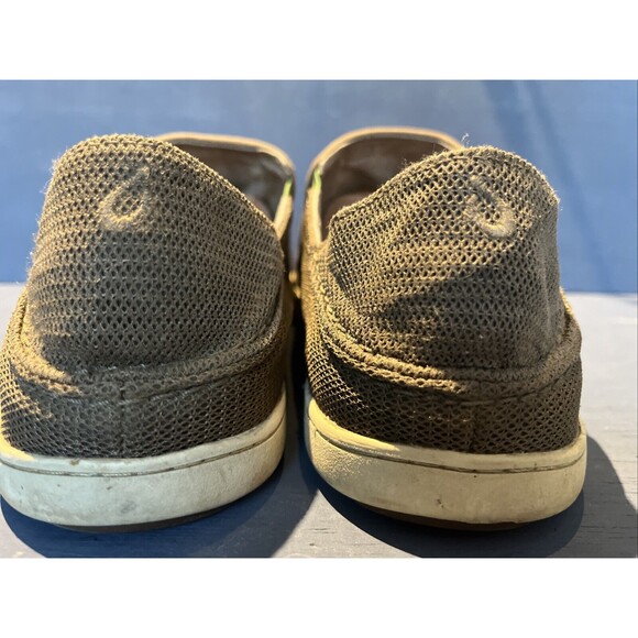 OluKai Mens Size 45 US 12 Shoes Nohea Mesh Slip On Slides Moccasin Brown